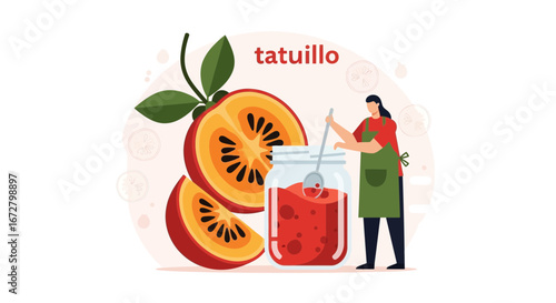 Creating Tatuillo Preserve: An Illustration of a Chef's Culinary Process