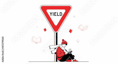 Creative Illustration Illustrates Giving Way To Knowledge And The Pursuit of Learning
