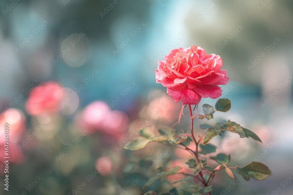 Obraz premium Soft pink blurred floral background