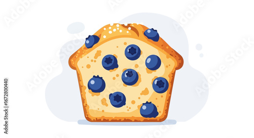 Delicious Blueberry Muffin Delight, Sweet Pastry Baked with Exquisite Ingredients