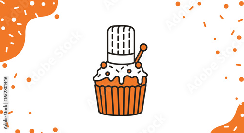 Delicious Microphone Cupcake: A Sweet Audio Feast with Creative and Artistic Strokes
