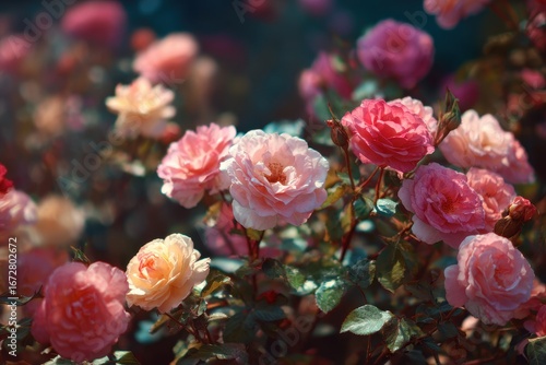 Wallpaper Mural Stunning view of blossoming roses Torontodigital.ca