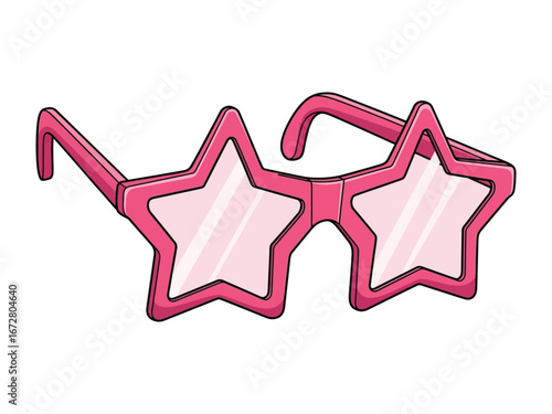 Star-shaped sunglasses: A vibrant pair of star-shaped sunglasses, perfect for adding a touch of fun and personality to any look, inviting a playful perspective and fashion.