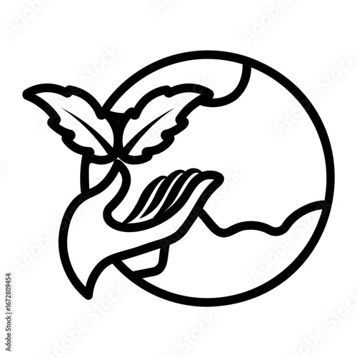 non governmental Line Icon