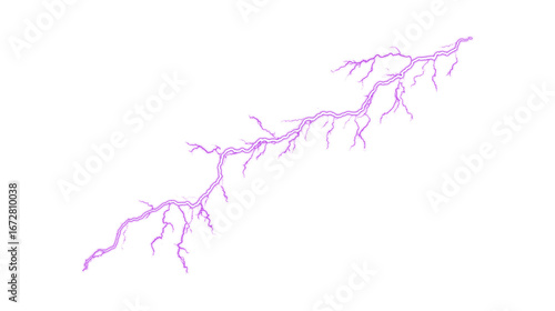 Striking white lightning bolt against a vibrant purple background