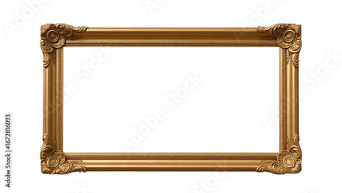 gold frame isolated on white