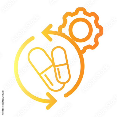 refilling Line Gradient Icon