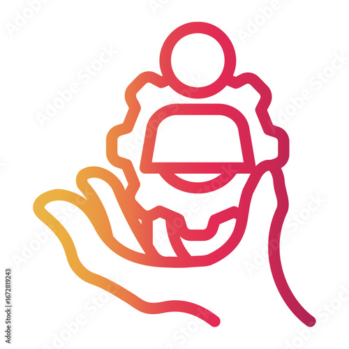 talent Line Gradient Icon
