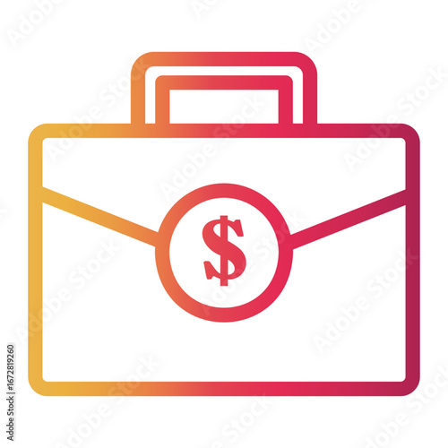 briefcase Line Gradient Icon