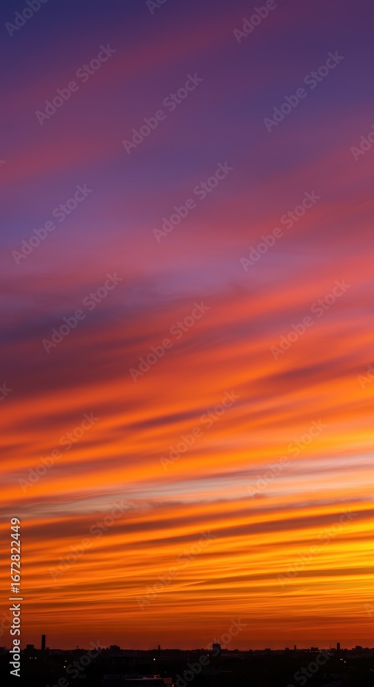 Fototapeta premium Blurry sunset, streaked colors
