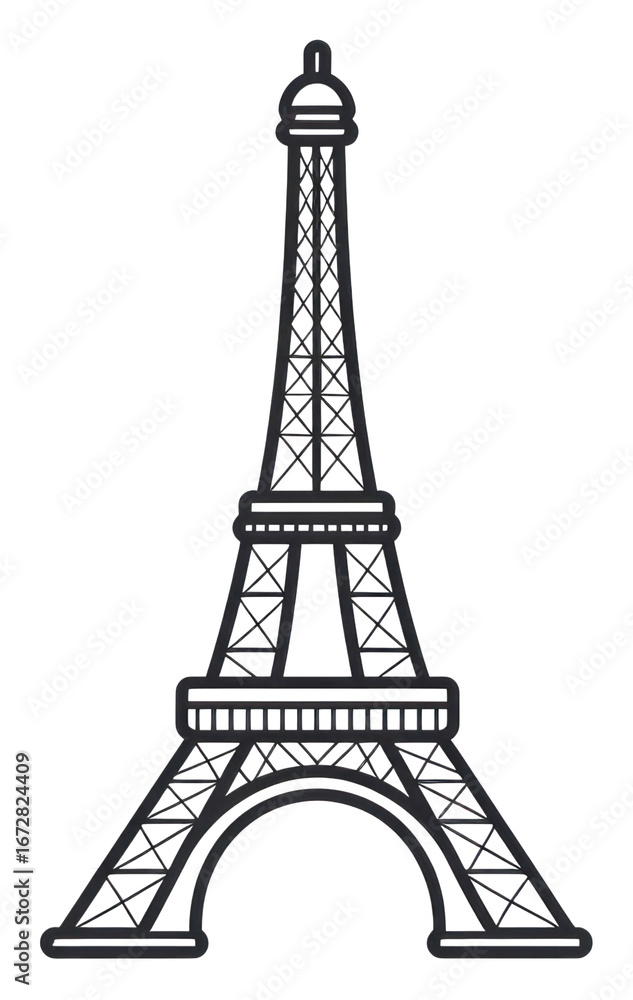 Fototapeta premium PNG Eiffel tower architecture building landmark.