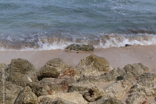 Wallpaper Mural surface texture of large wave breaker rocks Torontodigital.ca