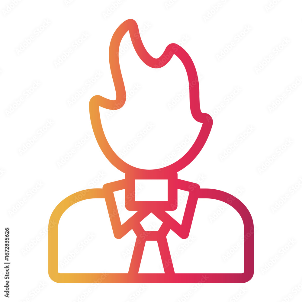 Obraz premium burning Line Gradient Icon