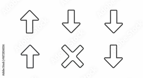 Arrows direction navigation pointer sign symbol guide indicator choice way route map