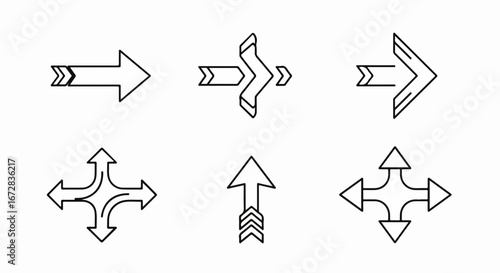 Arrows direction navigation pointer sign symbol guide forward next right left up down
