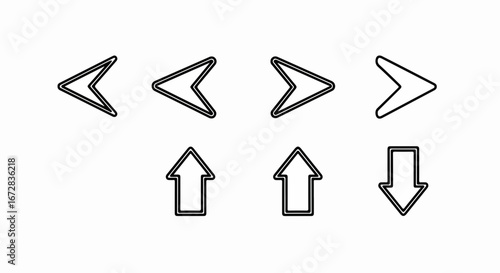Arrow direction navigation pointer symbol sign interface forward backward up down left right
