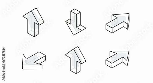 Arrows direction navigation guide pointer sign symbol indicator choice route path way