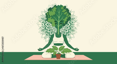 Harmonious Meditation: A Fusion Of Nature And Inner Peace In A Spiritual State