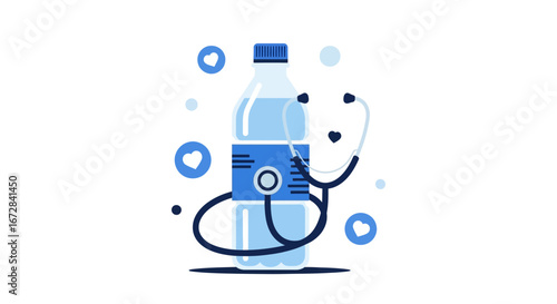 Healthy Hydration: A Visual Depiction of Wellness, Medicine, and Medical Care