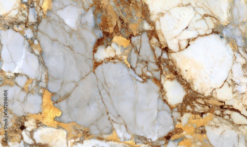 Abstract marble pattern, light gray and gold veins