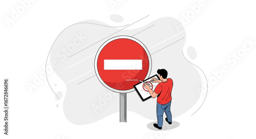 Illustrative Depiction Of Conceptualizing Disallowed Activities And Regulations Visualization