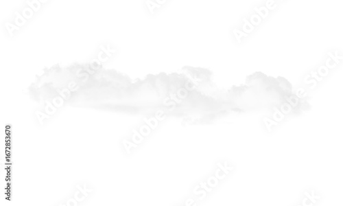 Schilderij op canvas A soft, hazy cloud formation against a bright white background.