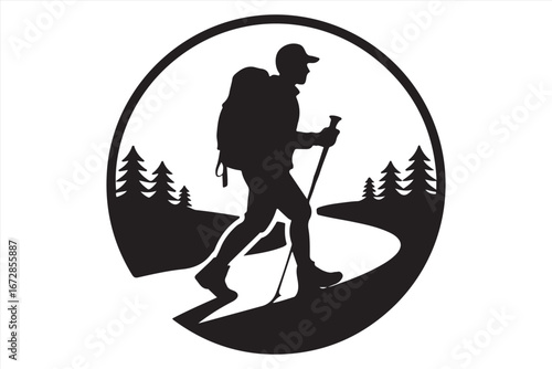 Hiking Silhouettes – Vector Bundle of Hikers, Backpackers, and Trekkers