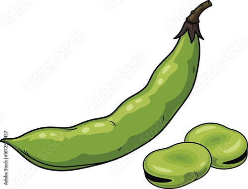 green peas isolated on white
