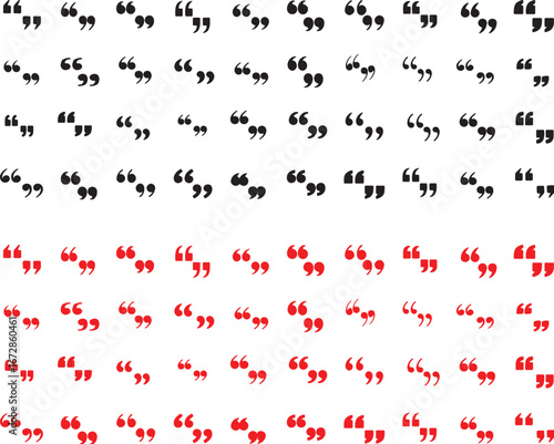 quotation marks, quotes, punctuation, symbol, text, writing, speech, dialogue, communication, black, red, icon, set, collection, graphic, design, typography, emphasis, important, isolated, quotation m