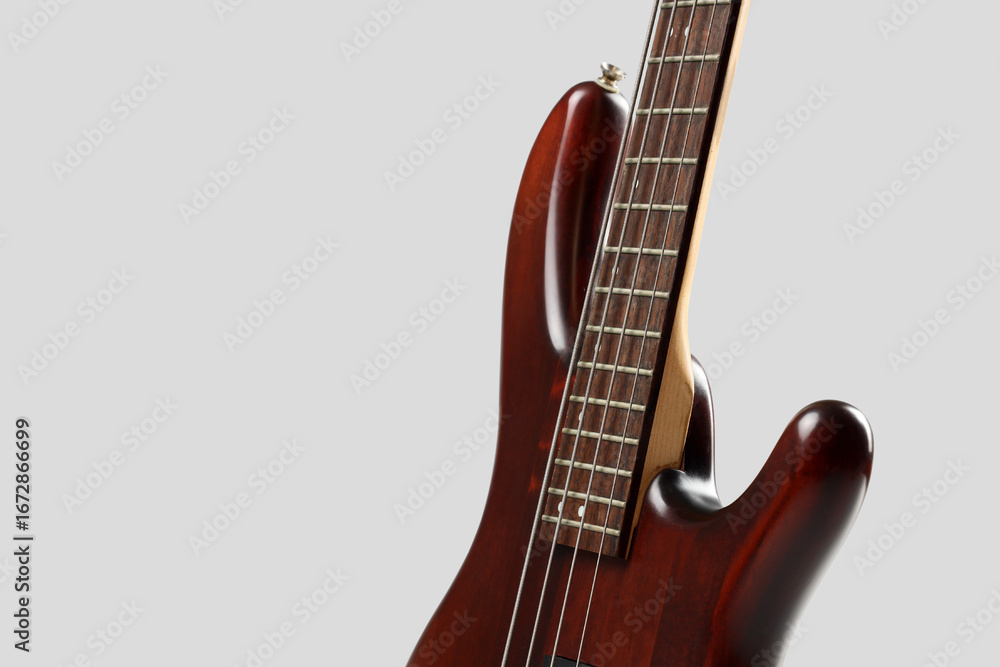 Obraz premium Electric guitar on light background, closeup