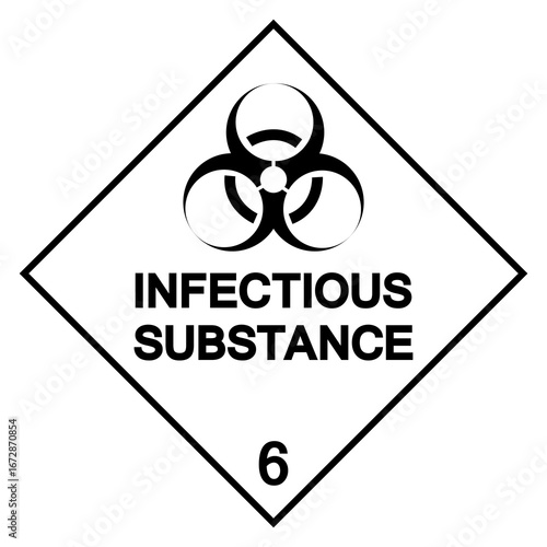 Infectious Substance Label Symbol Sign ,Vector Illustration, Isolate On White Background Label .EPS10