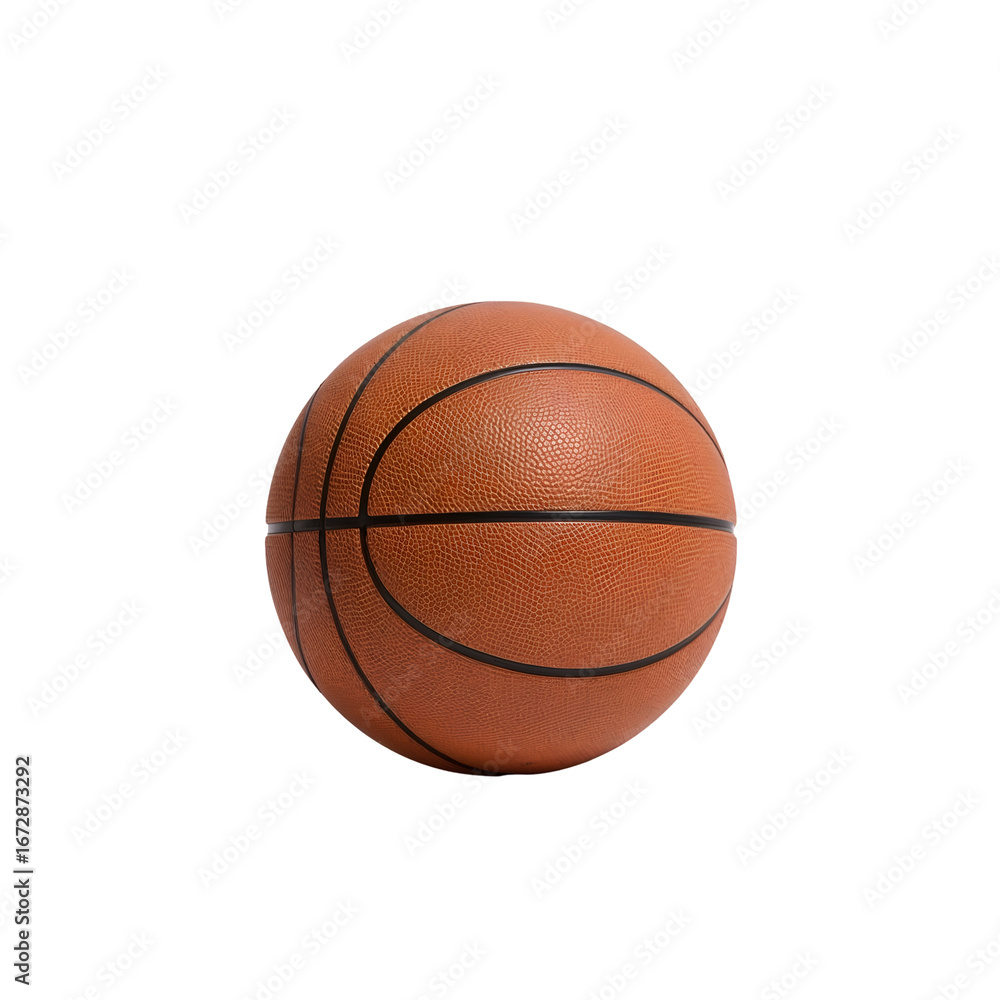 Fototapeta premium A single basketball on a white background