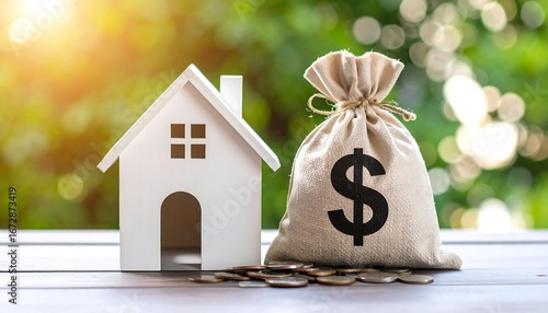 House, Money Bag, Savings, Outdoor Setting
