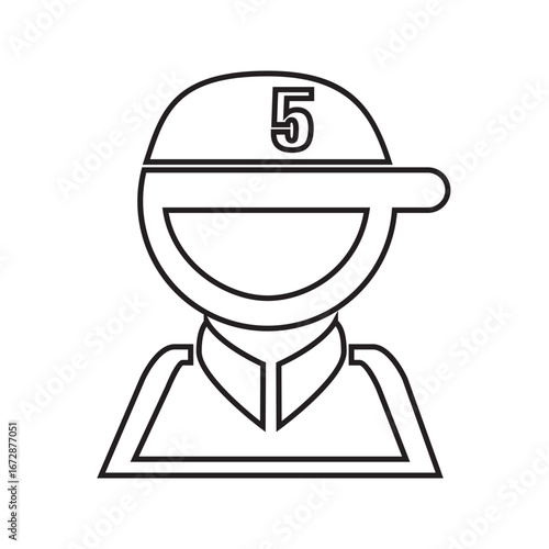 Jockey icon with number five