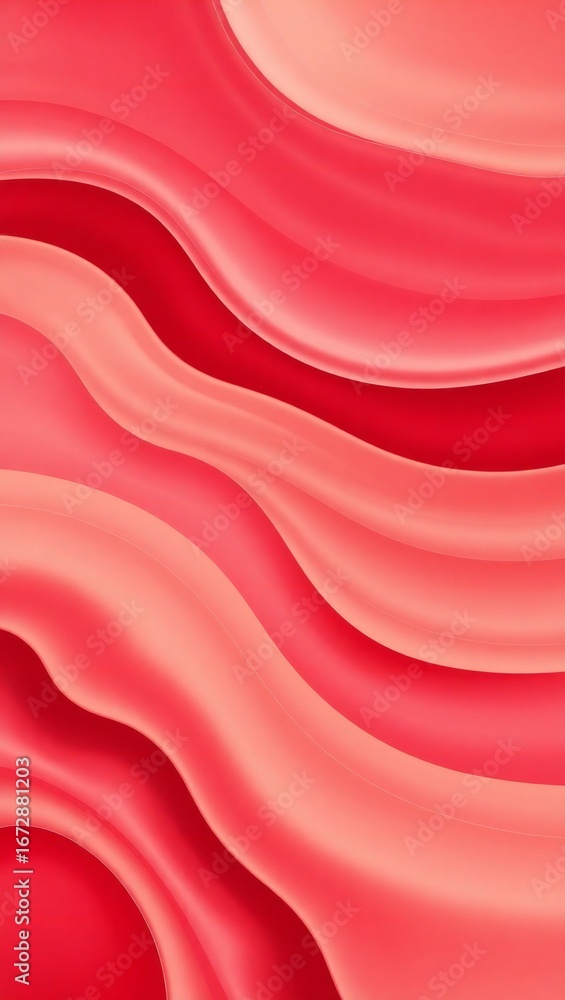Fototapeta premium Abstract red and coral wave background