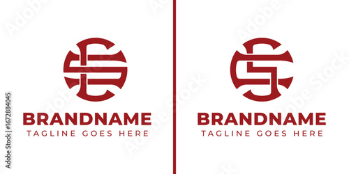 Letters CS and SC Monogram Logo, suitable for business with SC or CS initials