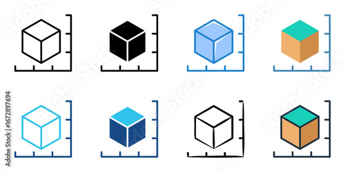 Geometry icon set multiple style collection 
