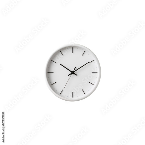 Wallpaper Mural Minimalist White Clock on white Background Torontodigital.ca
