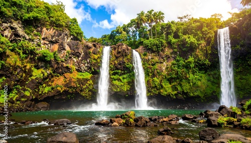Spectacular Sopoaga Falls Samoa, showcasing nature's beauty and tropical paradise