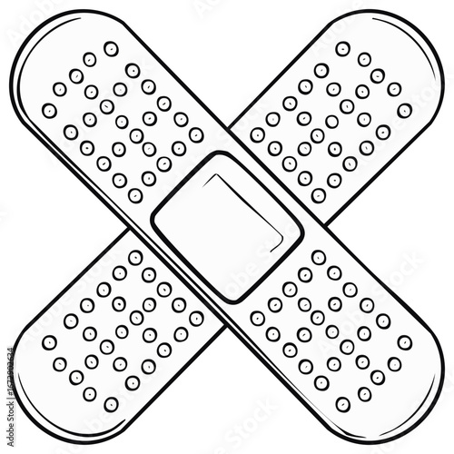 Adhesive Bandages Crossing Medical Treatment Healthcare First Aid Supplies