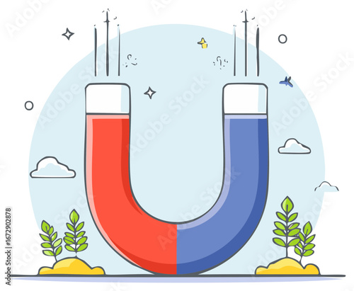 Magnet Pulling Growth and Opportunity A Concept for Attraction or Power
