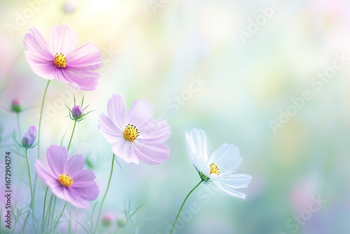 テキストスペース付きのコスモス背景