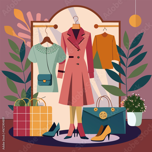woman shopping in the city