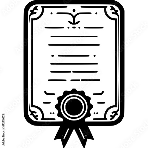 Diplom- und Anerkennungs-Symbole im Liniendesign - 8