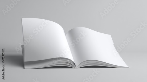 Blank open book mockup