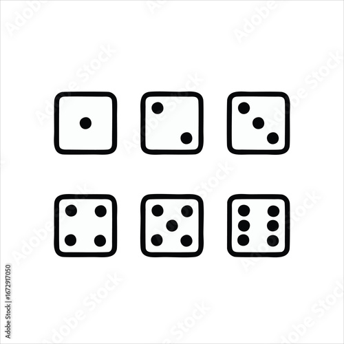 Dice icon isolated on white background. Dice icon simple sign. Dice icon trendy and modern symbol for graphic and web design.