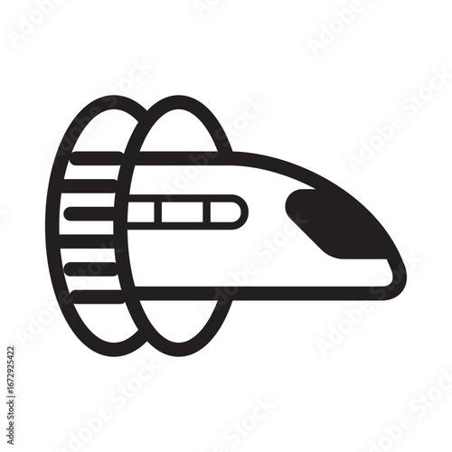 Underground Hyperloop Line Icon of Hyperloop or Future Trains Icon Set