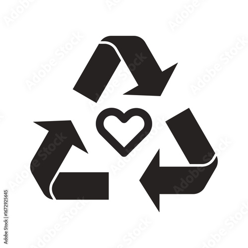 Eco-Friendly Recycling Line Icon of Climate Change Activism Icon Set