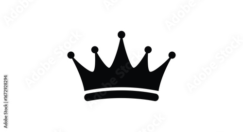 A black crown icon on a white background
