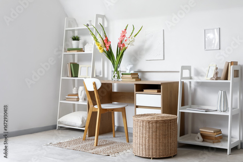 Interior of light office wi...